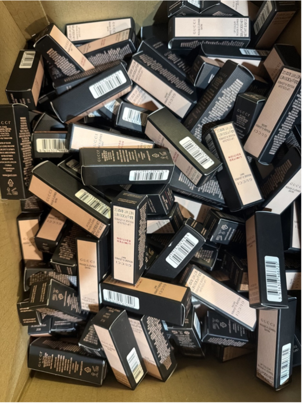 25 Gucci Rouge à Lèvres Satin Full Size Lipstick Mixed Lot Bulk Boxed Makeup
